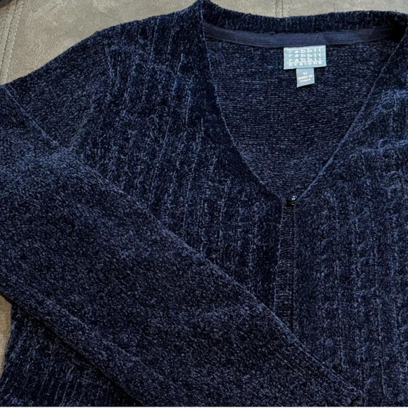 Whimsygoth Dark Blue Cardigan Sweater - Picture 5 of 5